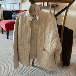 ZARA Cream Small Woman's Spring Jacket